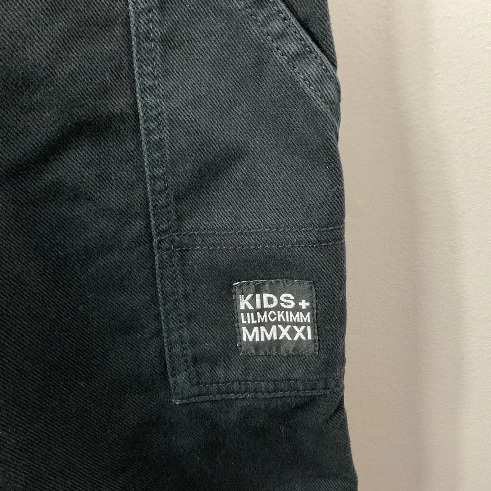 Zara MMXXI X Alastair McKimm Black Denim Overalls Kids Size M